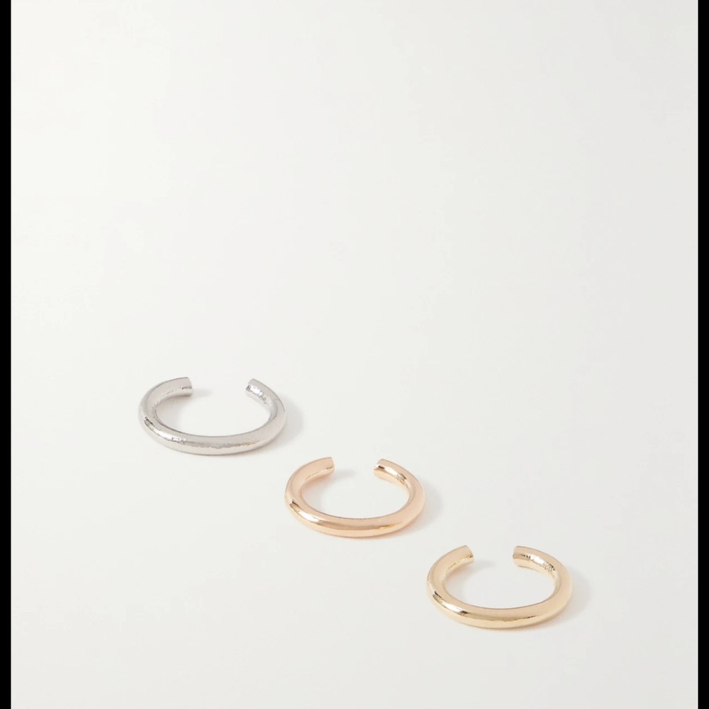 Jennifer Fisher Tri-Color Thread Ear Cuff Set
